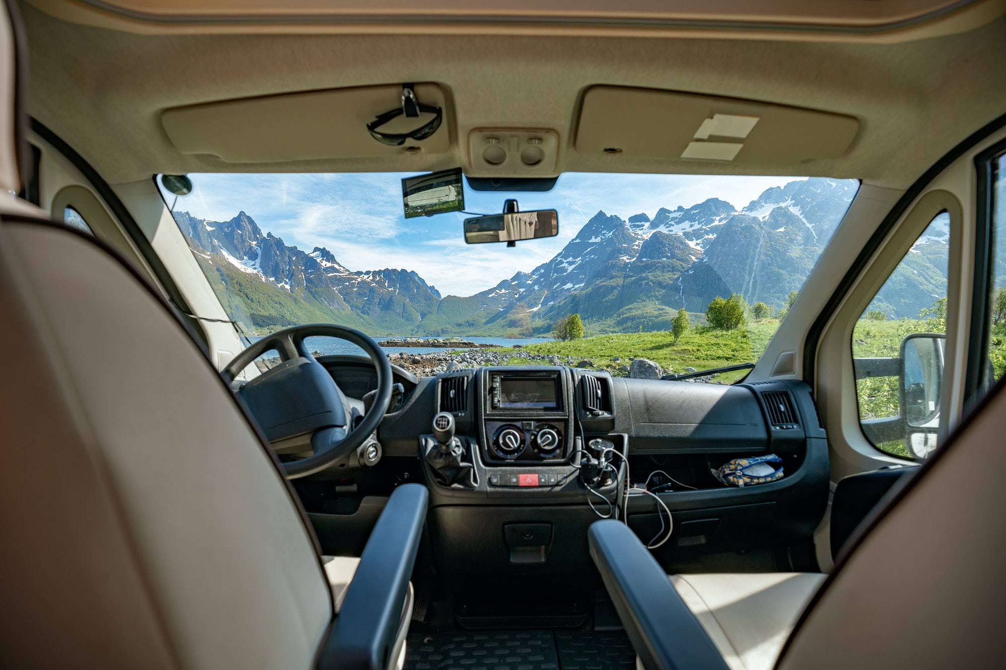View from the window of the motorhome rv caravan on the beautifu.jpg